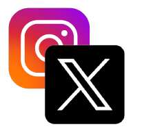 インスタとXのロゴ