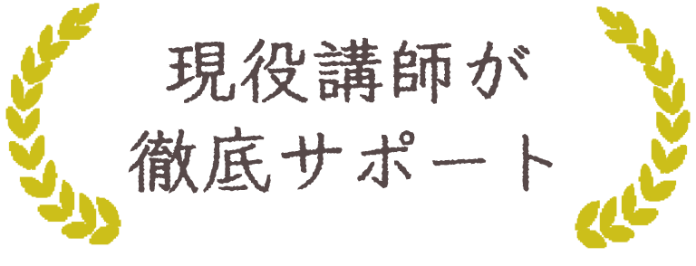 現役講師が徹底サポートを表す画像