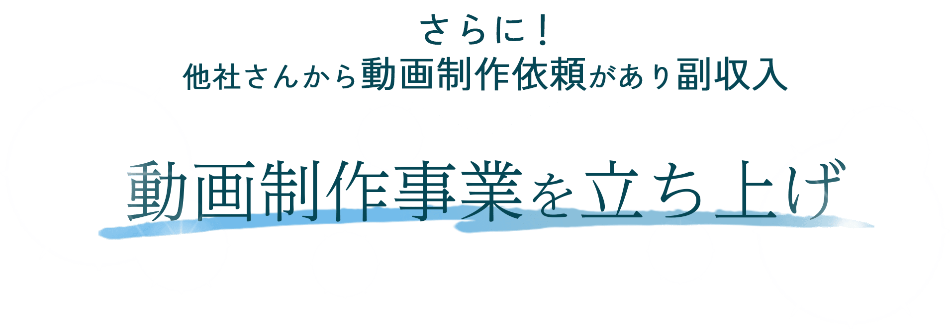 さらに他社さんから動画制作依頼があり副収入動画制作事業を立ち上げ